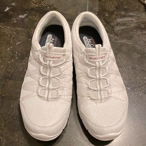 White air cold memory foam sketchers sneakers size 7 worn once